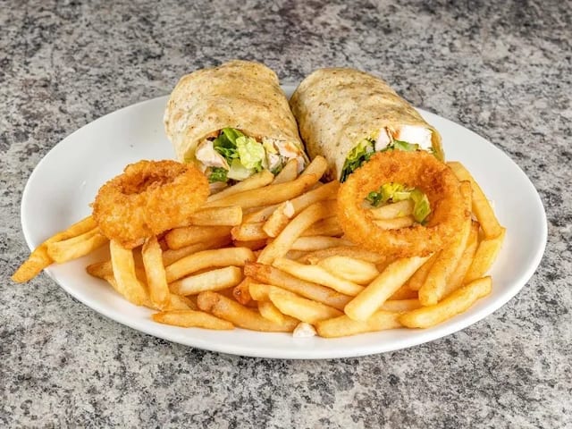 Chicken Caesar Salad Wrap.
